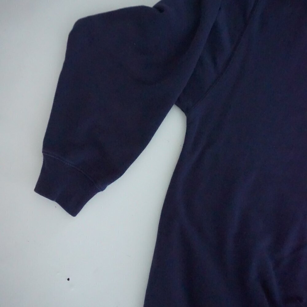 Vintage M&C Sportswear Navy Embroidered Winter Christmas Trees Crew Sweater 2X - Picture 8 of 11